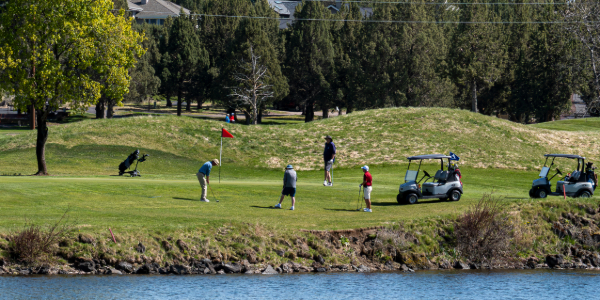 Eagle Crest Resort golf course with golfers